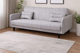 Moderni šviesiai pilka sofa